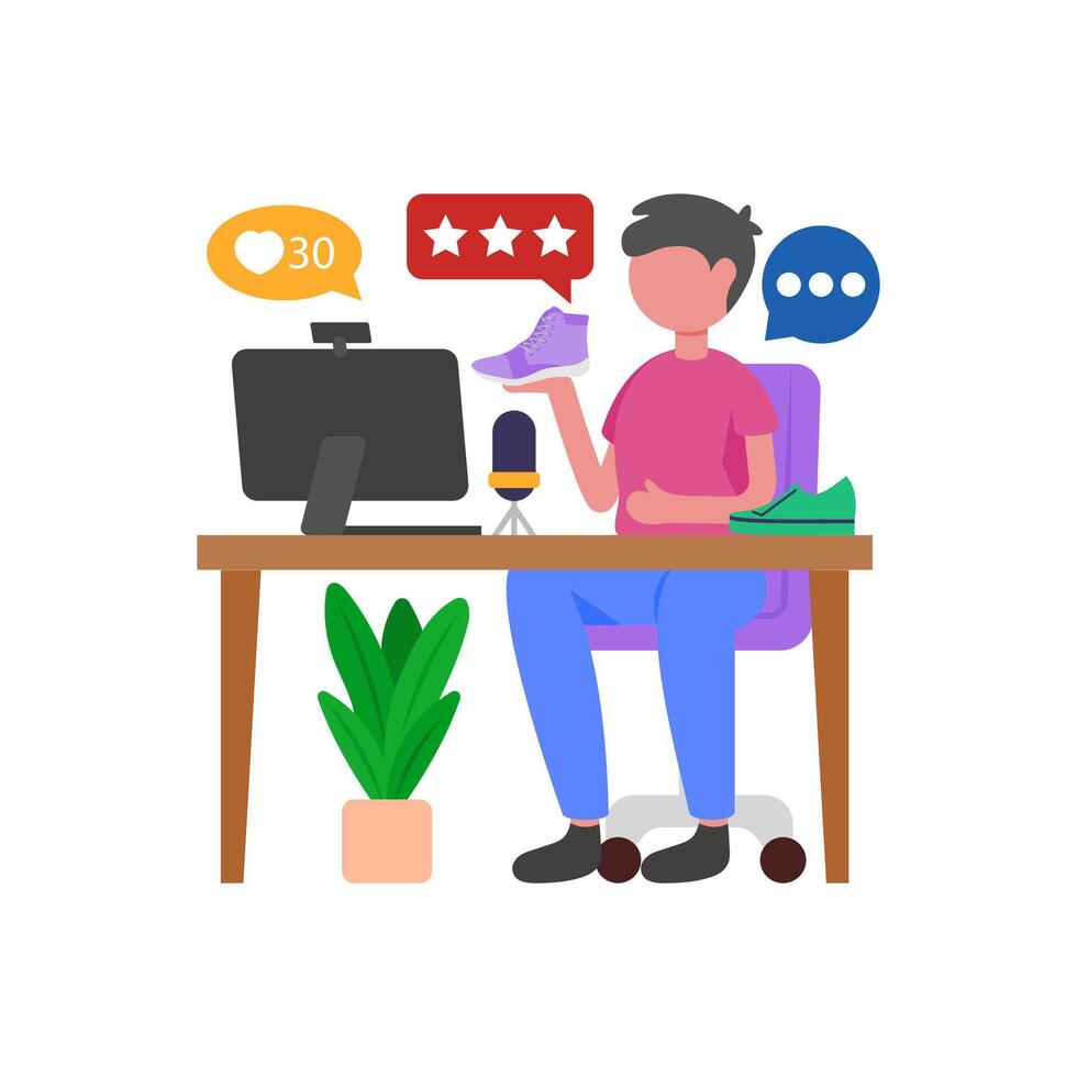 Interactive Product Selling Stream vector