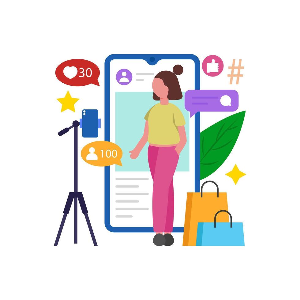 Famous Celebrity Influencer Post vector
