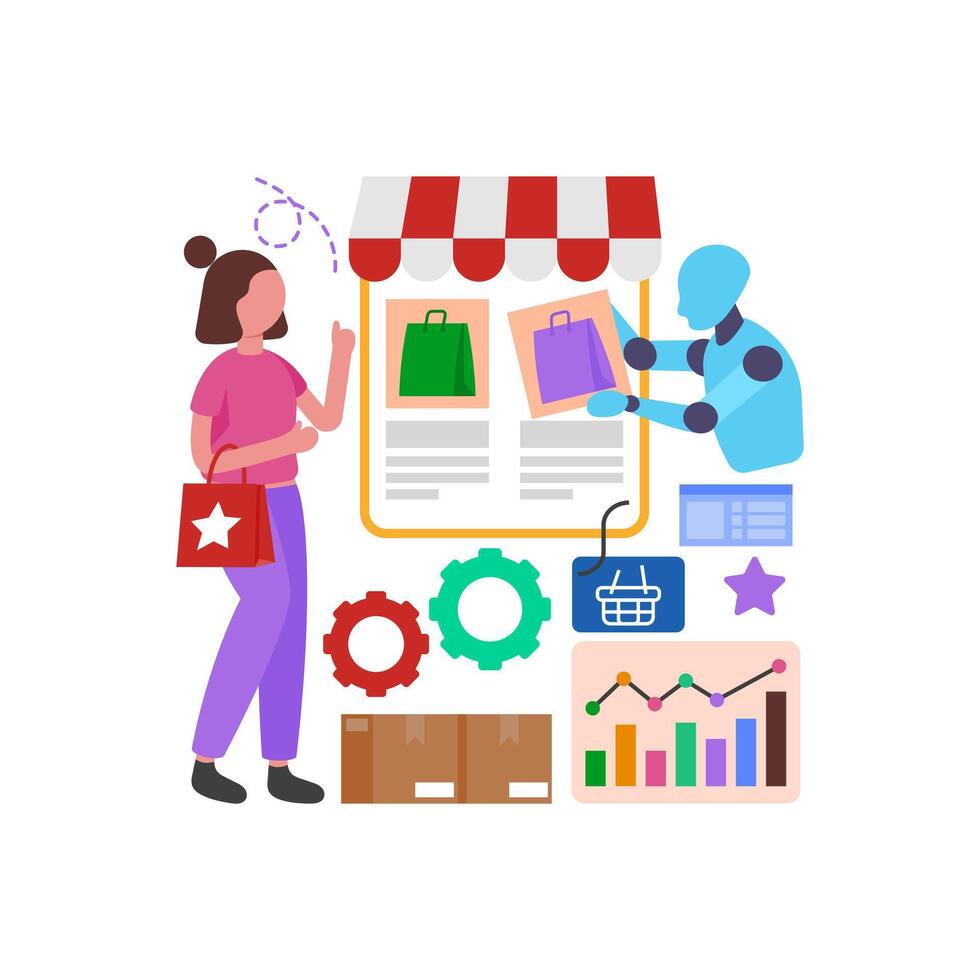 Customized Product Recommendation Engine vector