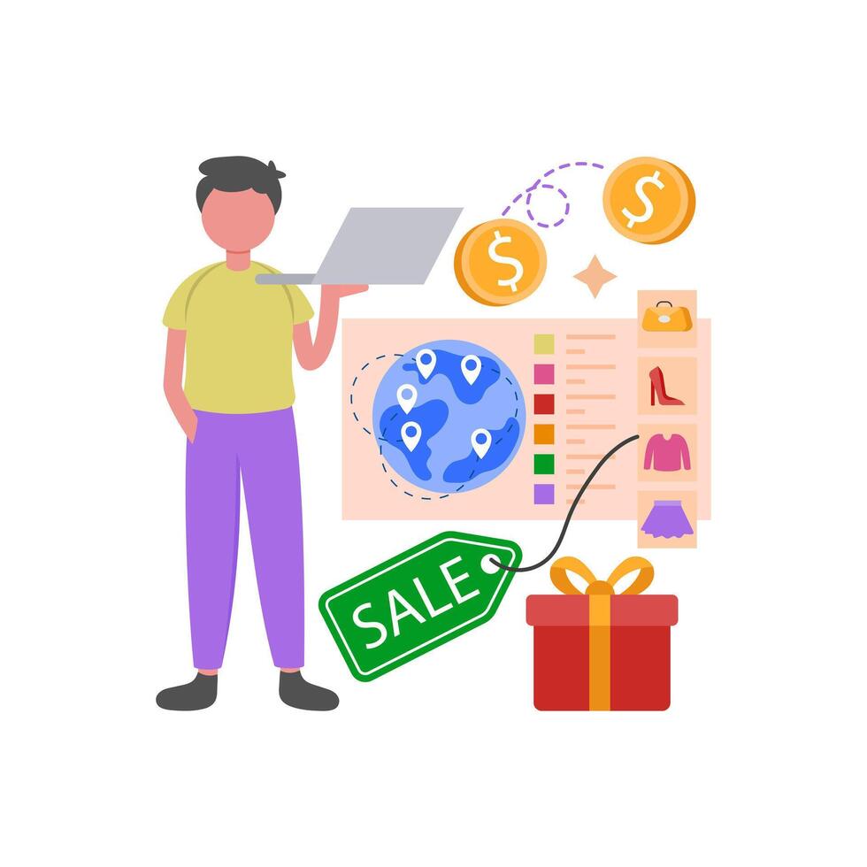 Worldwide Global Market Access vector
