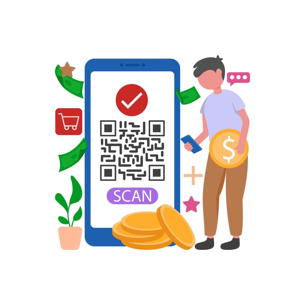 Electronic Payment Processing System vector