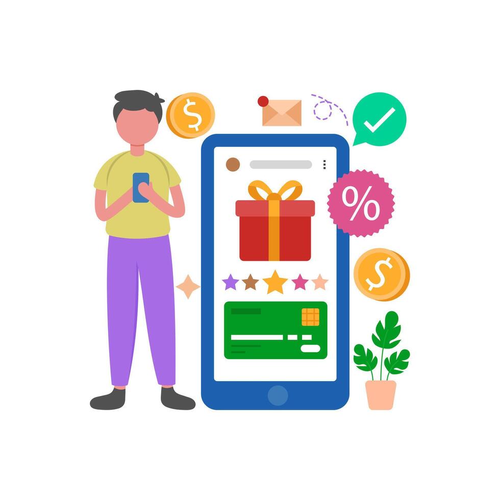 Smart Automated Loyalty Program vector