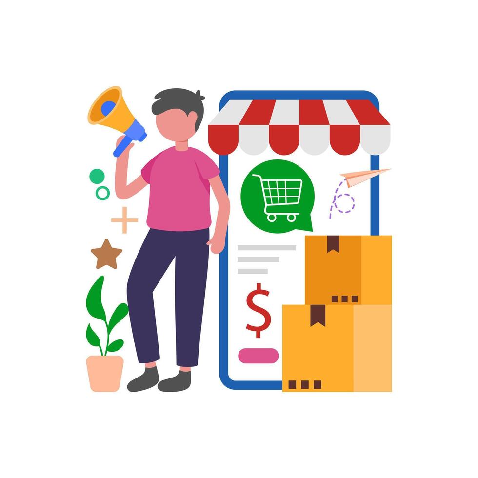 Modern E Commerce Business Solutions vector