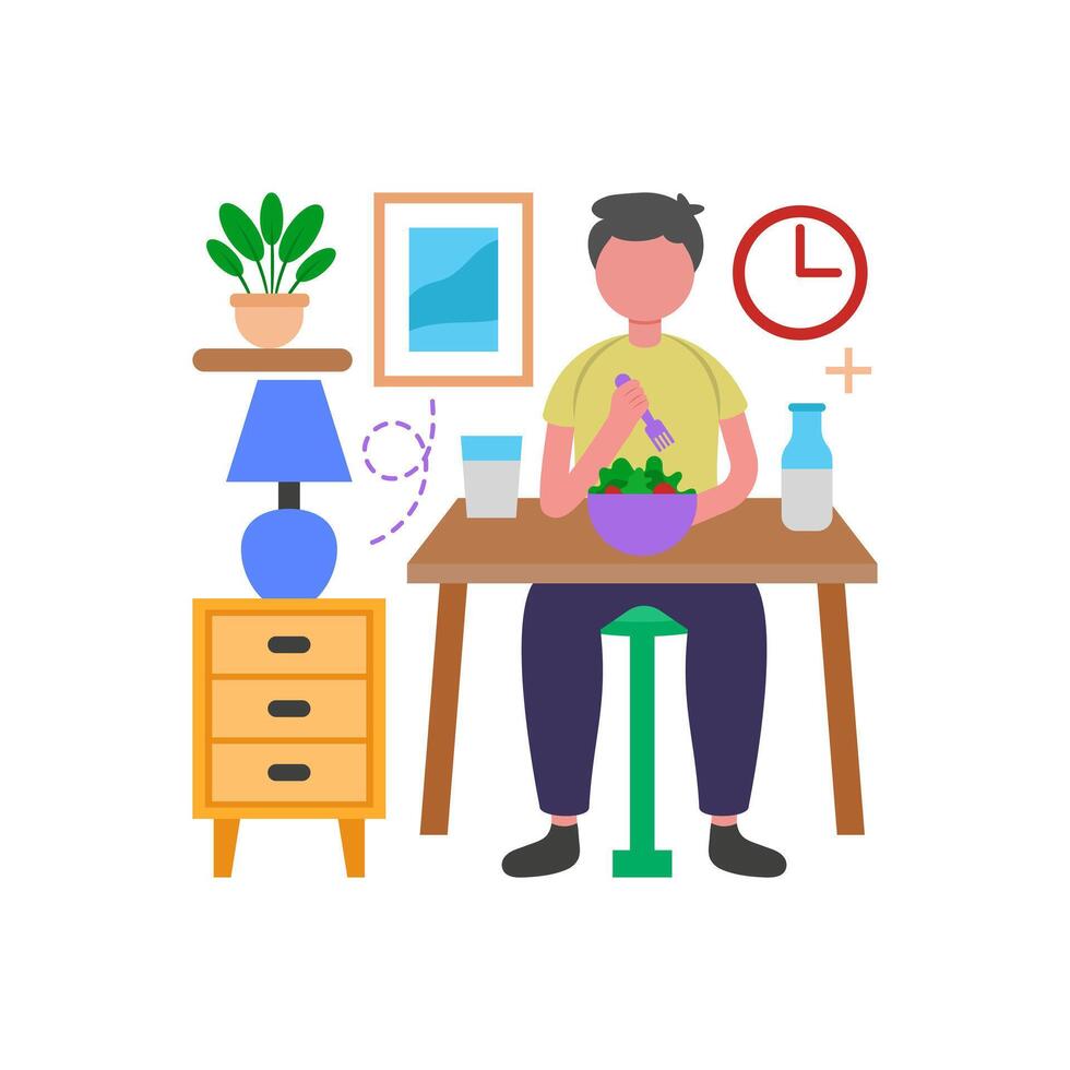 Nutritious Balanced Diet Plan vector