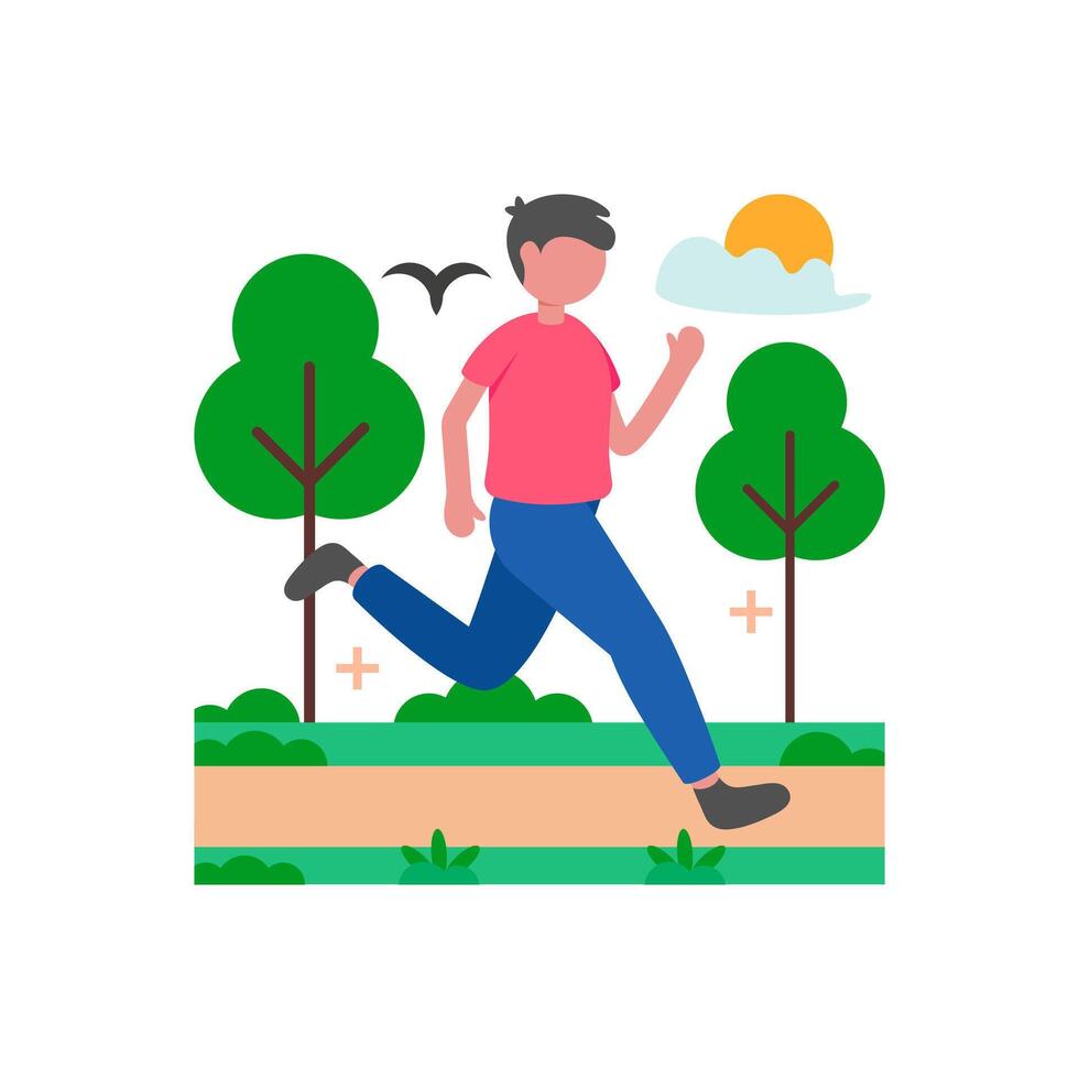 Outdoor Running For Endurance vector