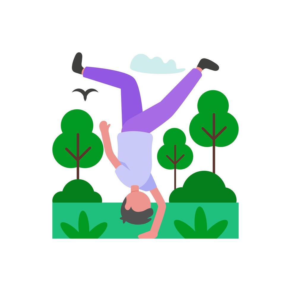 Advanced Handstand Balance Training vector