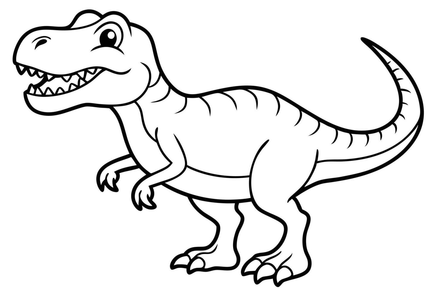 Cartoon Style Dinosaur with Transparent Background, TRex vector