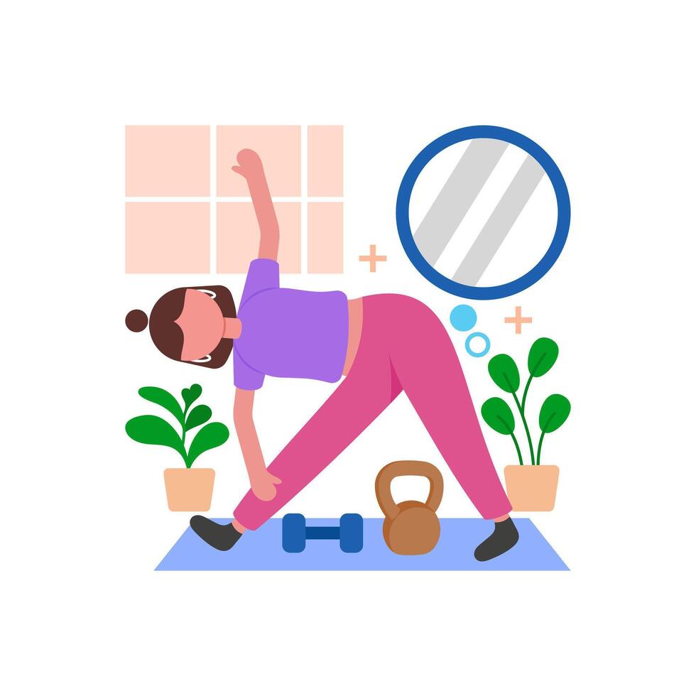 Premium Non Slip Yoga Mat vector