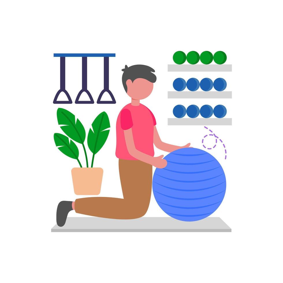 Rehabilitation Physical Therapy Session vector