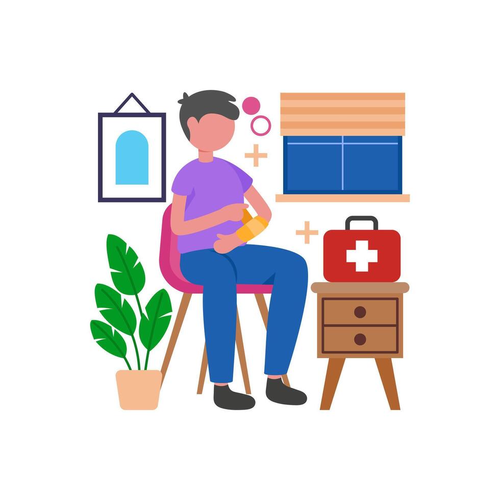 Emergency First Aid Knowledge vector