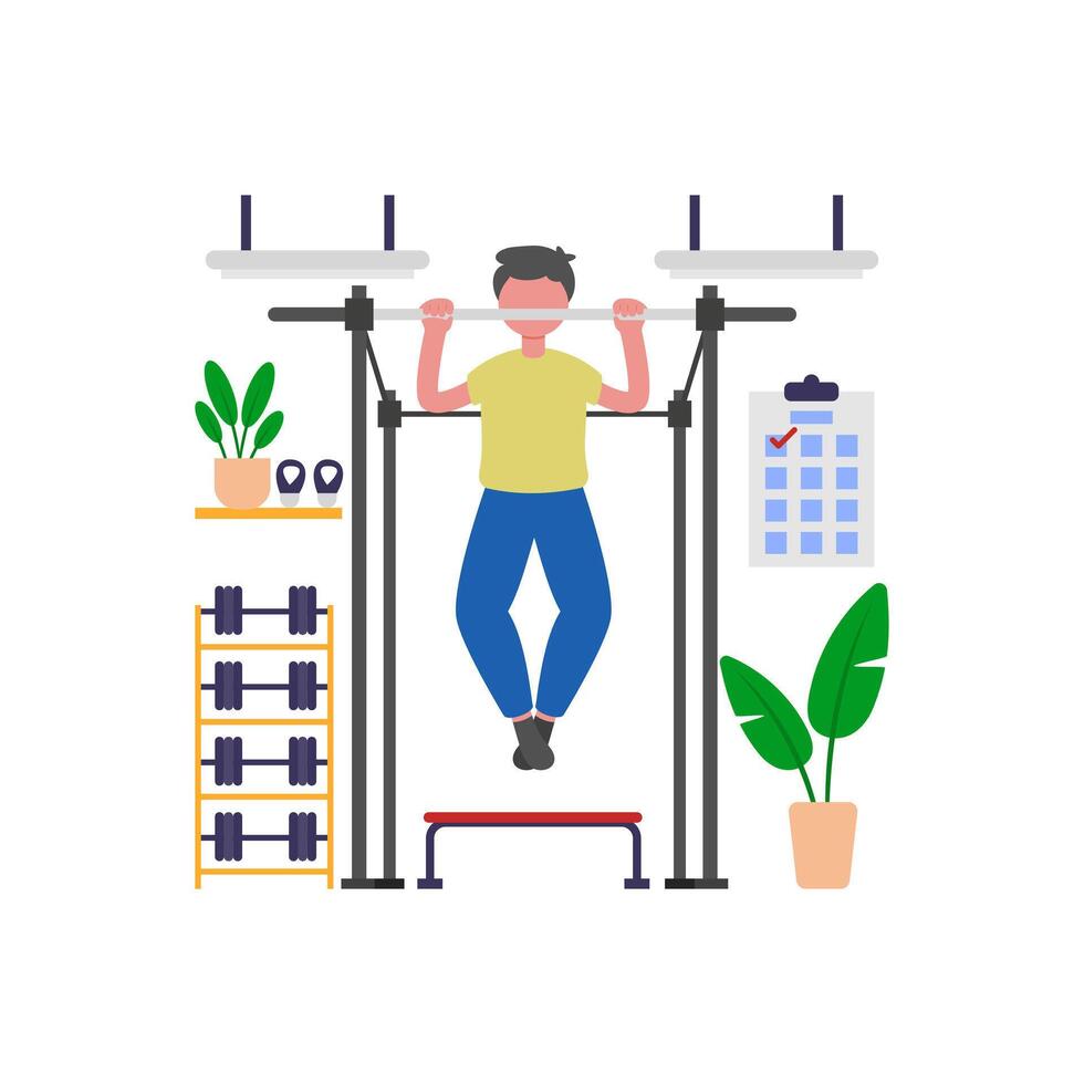 Upper Body Pull Ups vector