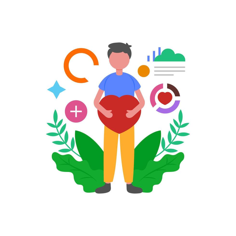 Heart In Hand Kindness Gesture vector