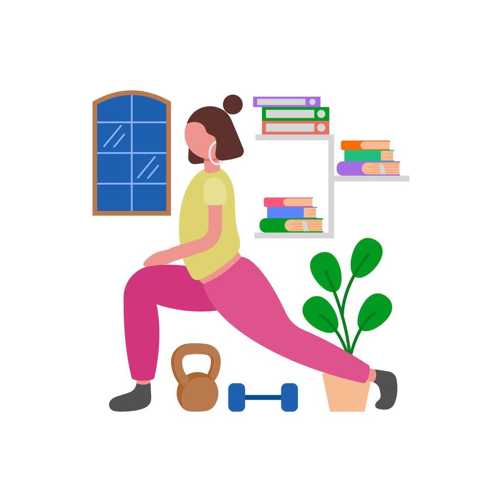 Stretching Exercise For Flexibility vector