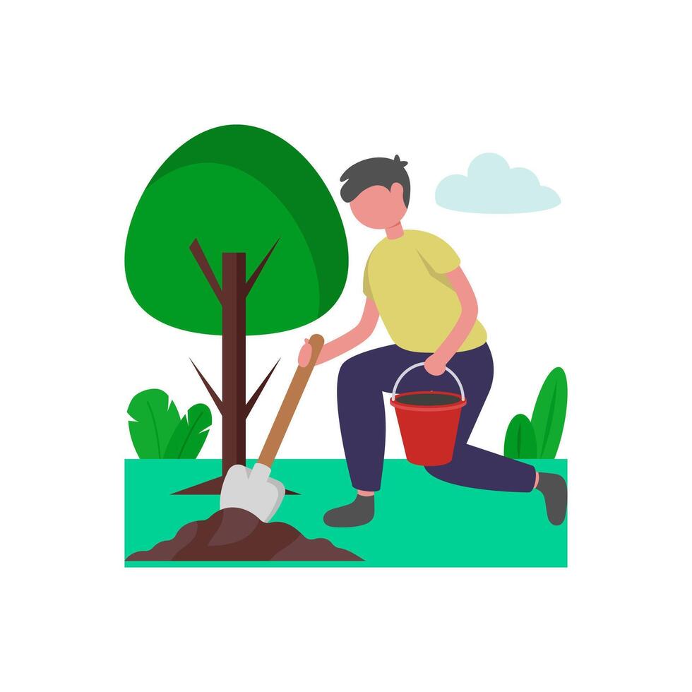 Volunteering For Community And Happiness vector