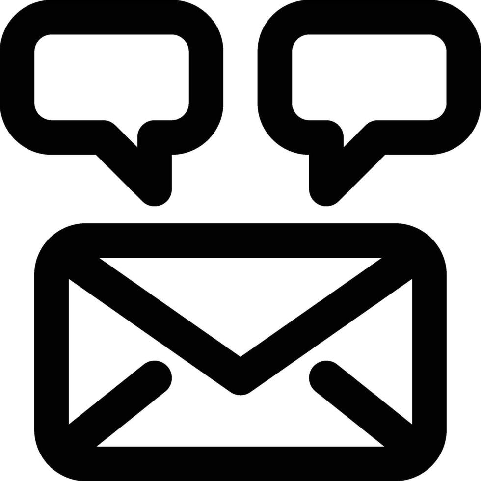 Message, Email Conversations, Communication Outline Icon vector
