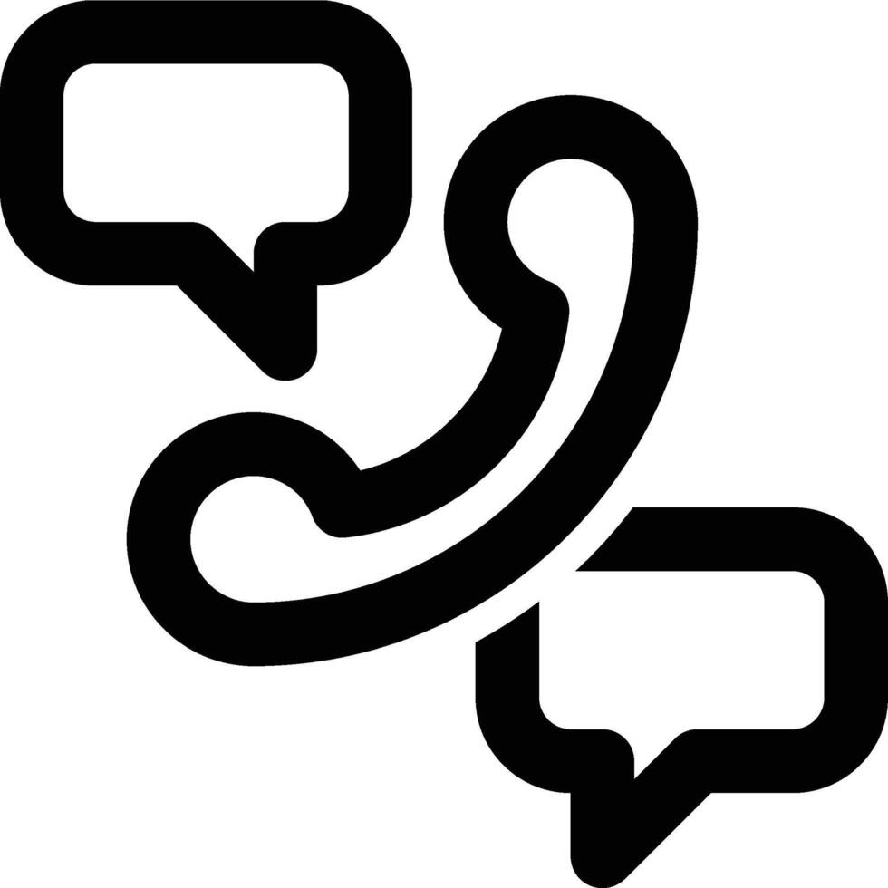 Telephone Conversations, Speak, By Phone Outline Icon vector