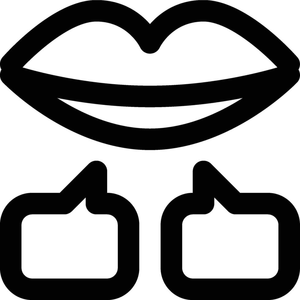 Verbal Communication, Human Communication, Talk Outline Icon vector