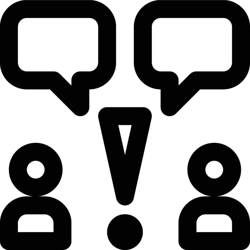 Communication Problems, Debate, Communications Outline Icon vector