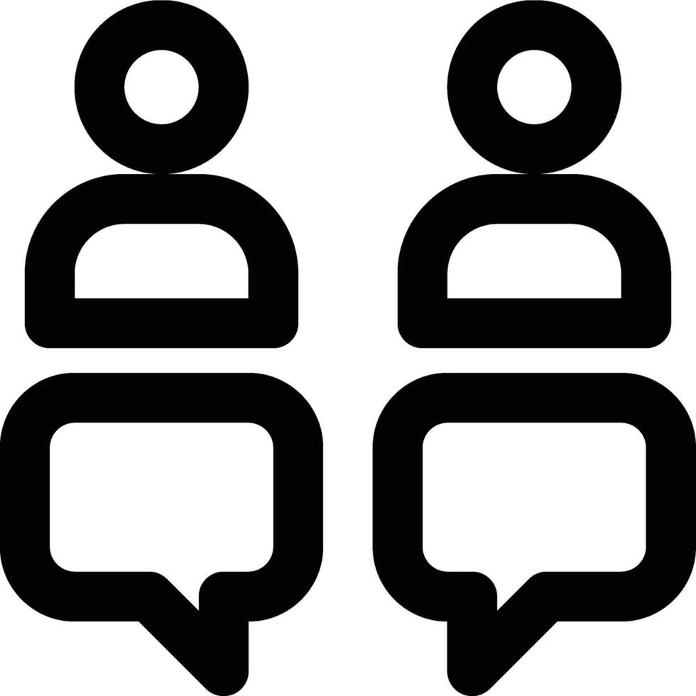 Interpersonal, Communication, Communicate Outline Icon vector