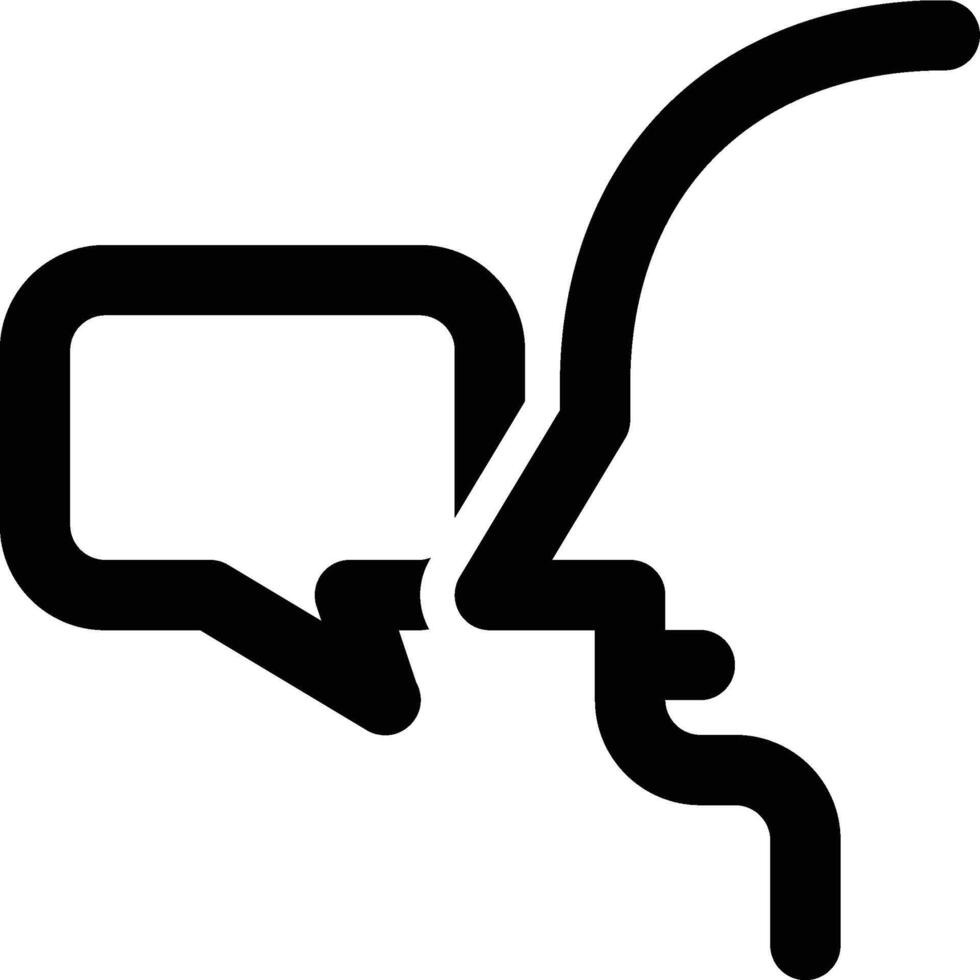 Speaking, Speak, Speech Outline Icon vector