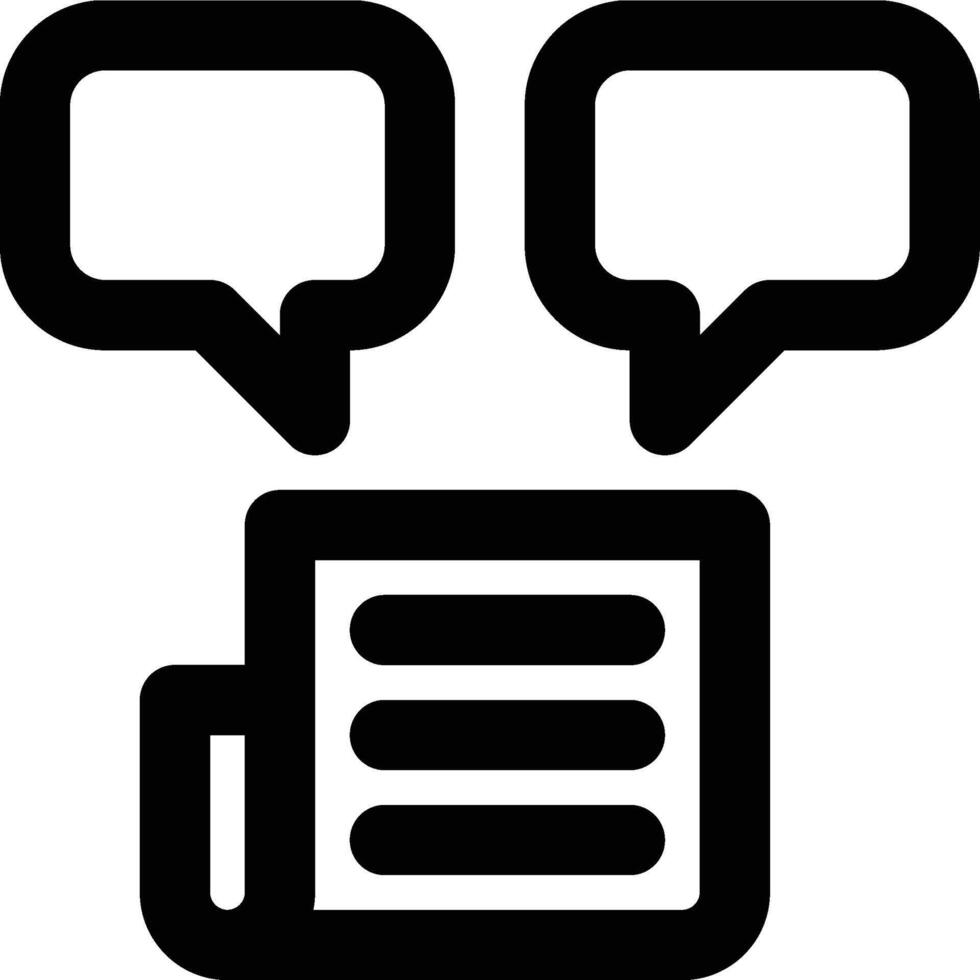 Mass Media, Communication, Newspaper Outline Icon vector