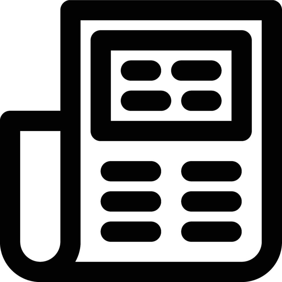 Headline, News, Newspaper Outline Icon vector