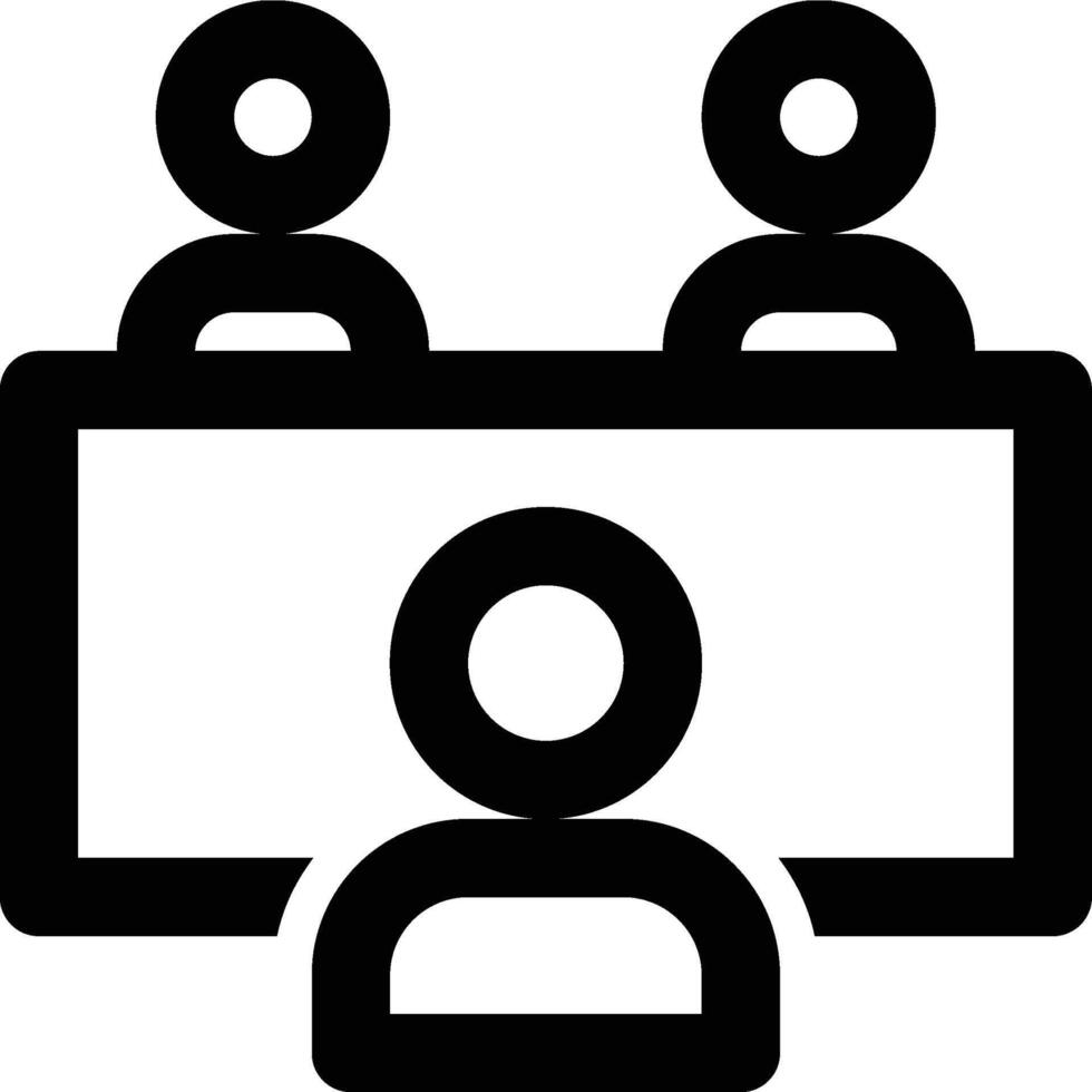 Interview, Job Interview, Meeting Outline Icon vector