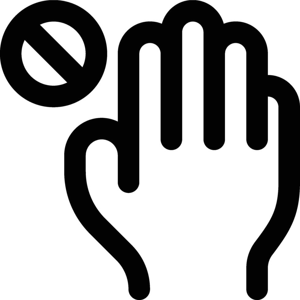 Stop Gesture, Stop, Stop Sign Outline Icon vector