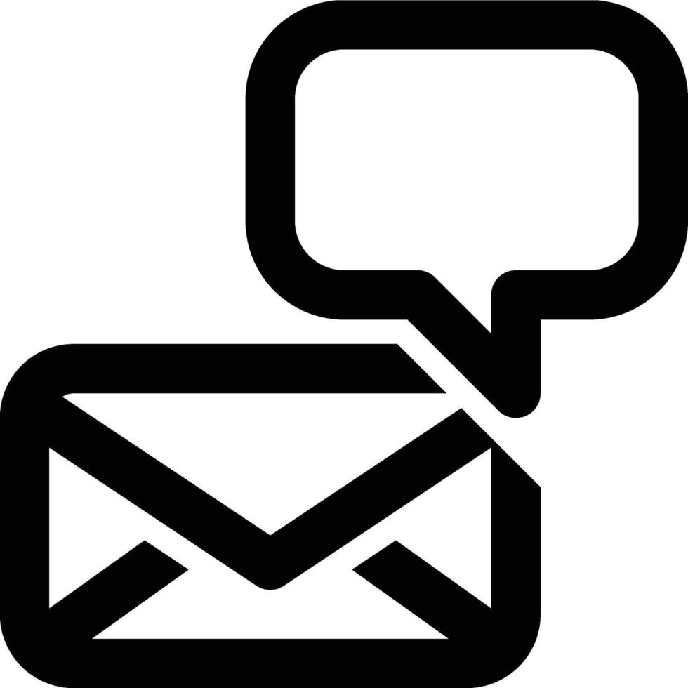 Message, Email, Chat Outline Icon vector