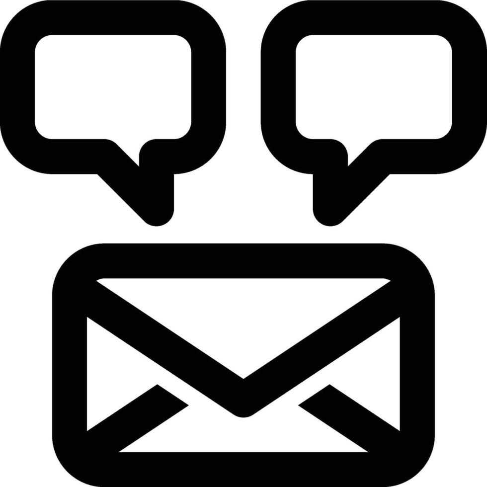 Email Conversations, Email, Communications Outline Icon vector