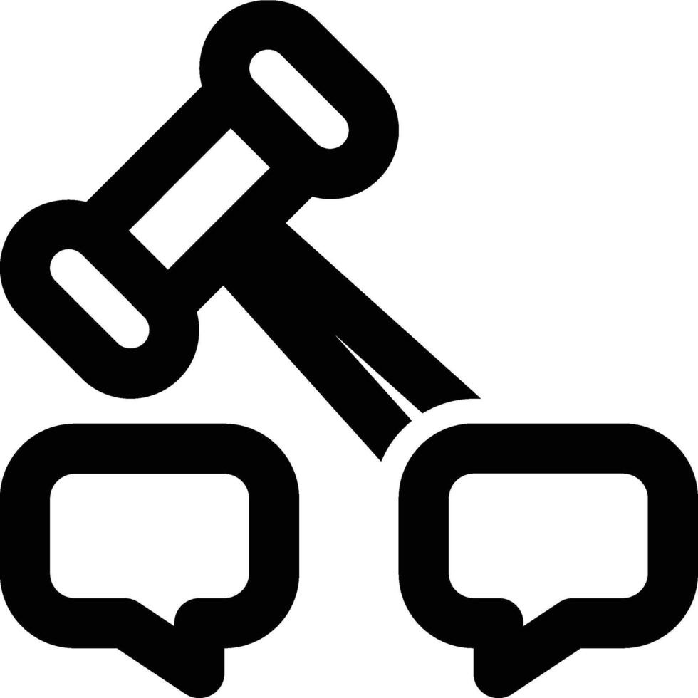 Communications Law, Legal Communication, Justice Outline Icon vector