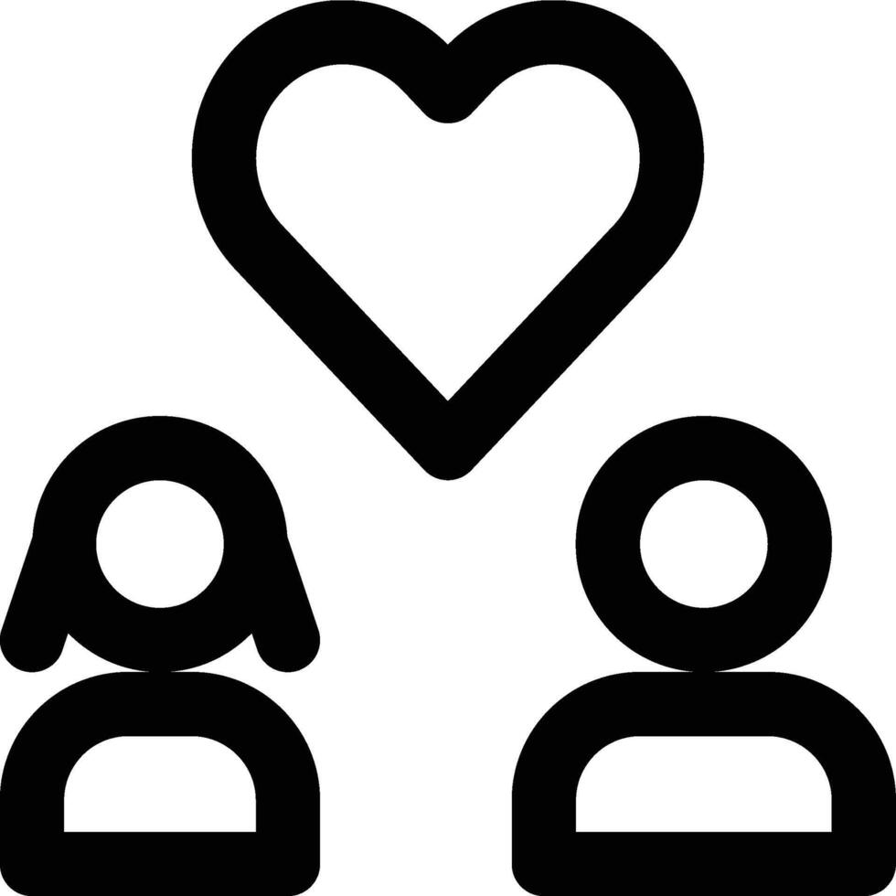 Married, Couple, Relationship Outline Icon vector
