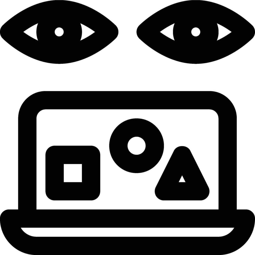 Visual Communication, Viewing, Visual Language Outline Icon vector