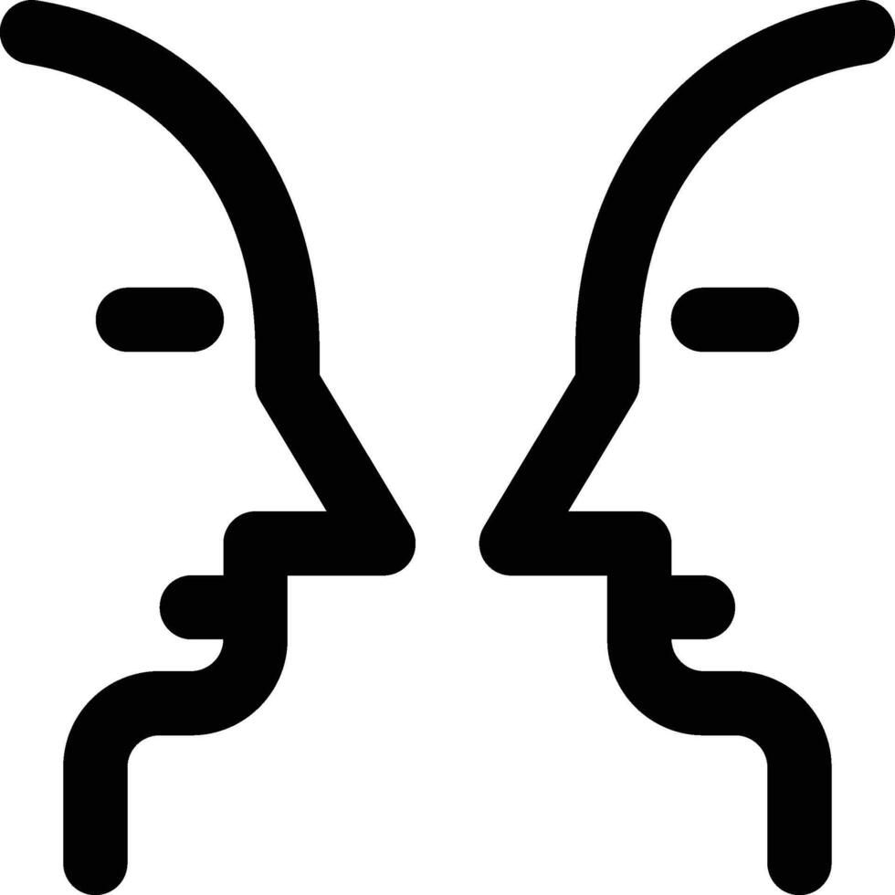 Face to Face, Interview, Interaction Outline Icon vector