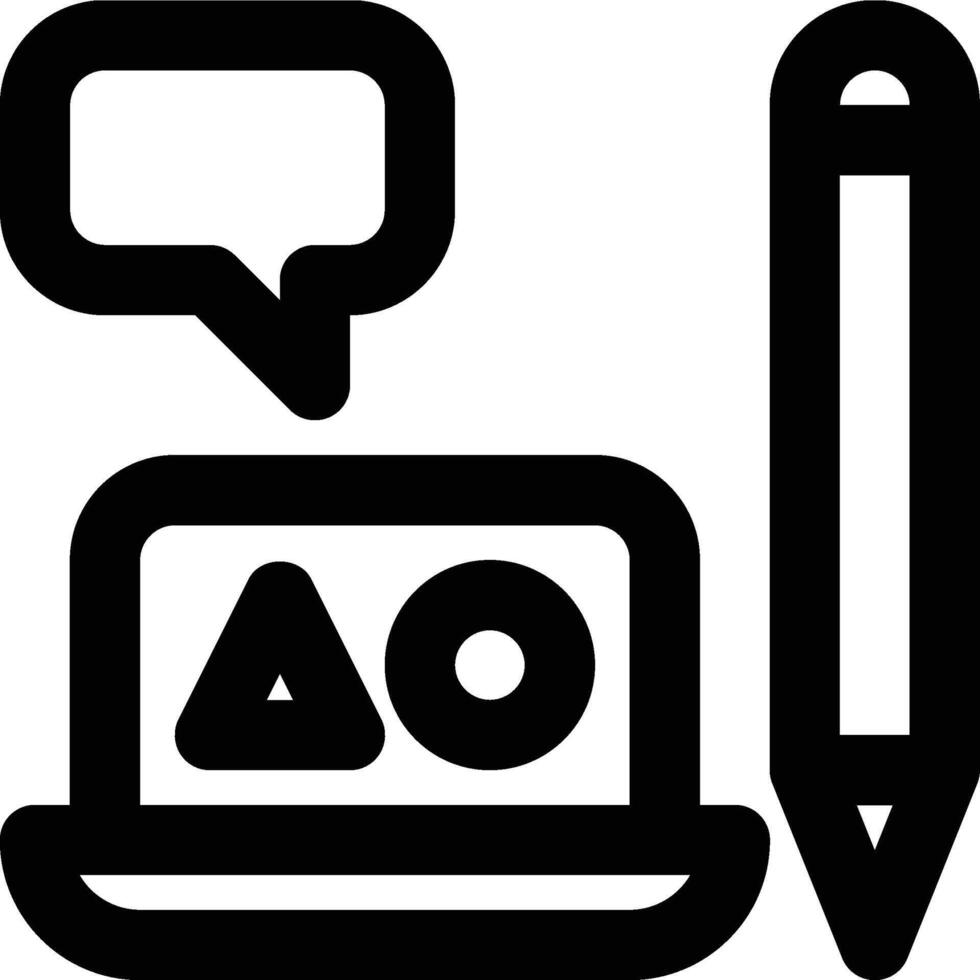 Communication Design, Visual Communication, Graphic Design Outline Icon vector