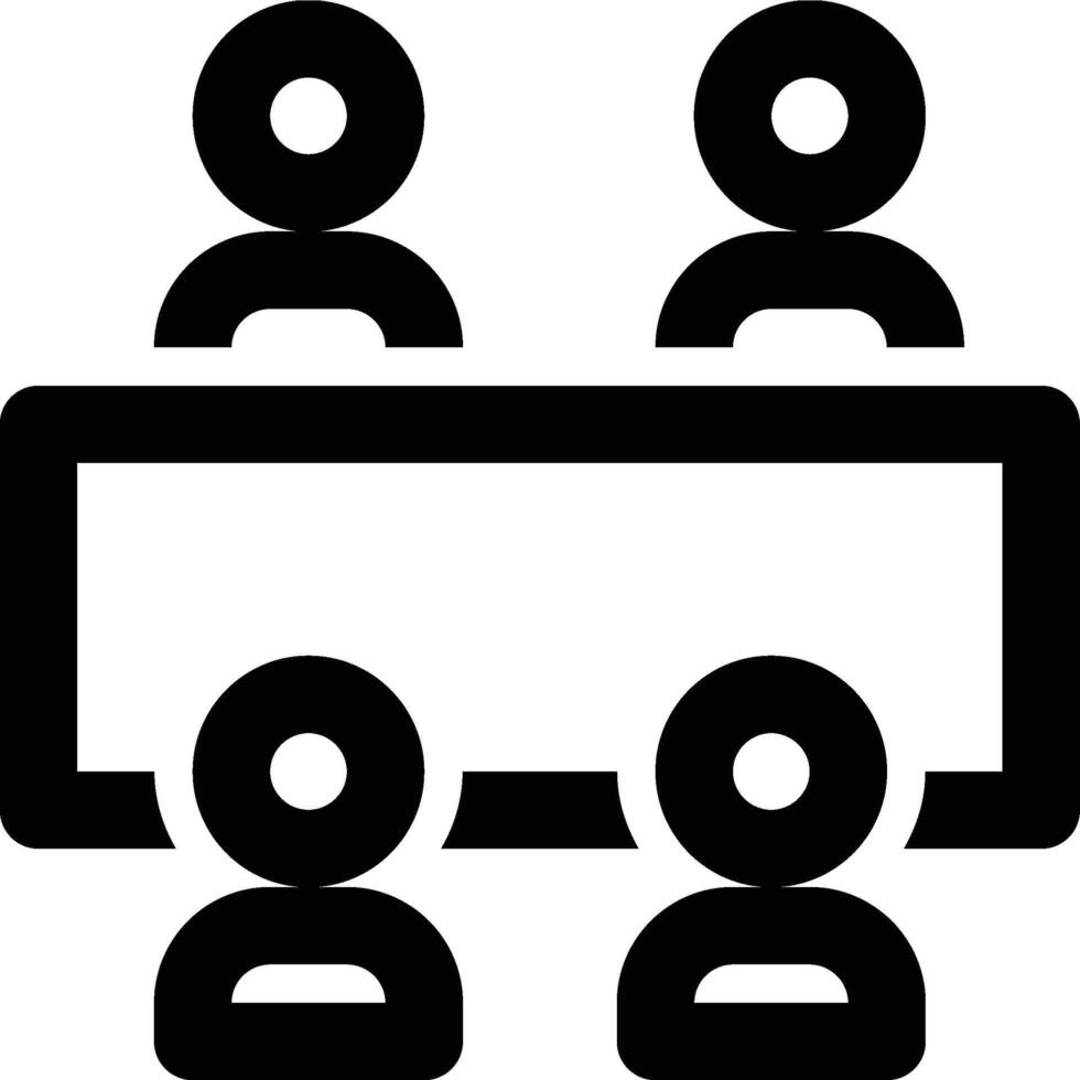 Meeting, Discussion, Forum Outline Icon vector