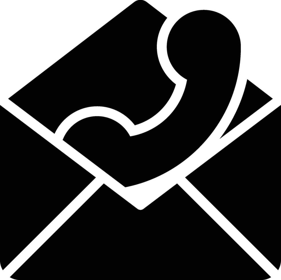 Contact Us, Email, Telephone Glyph Solid Icon vector