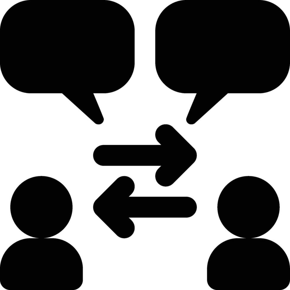 Communication, Talking, Conversation Glyph Solid Icon vector