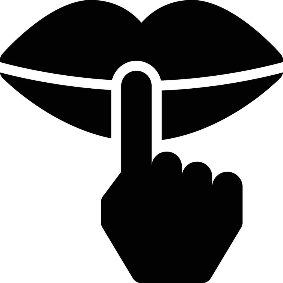 Non Verbal, Communications, Human Communication Glyph Solid Icon vector