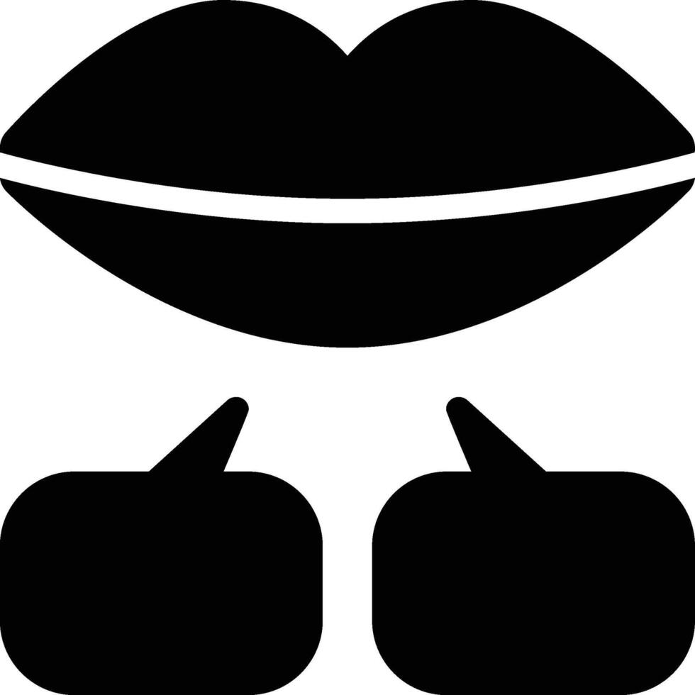 Verbal Communication, Human Communication, Talk Glyph Solid Icon vector