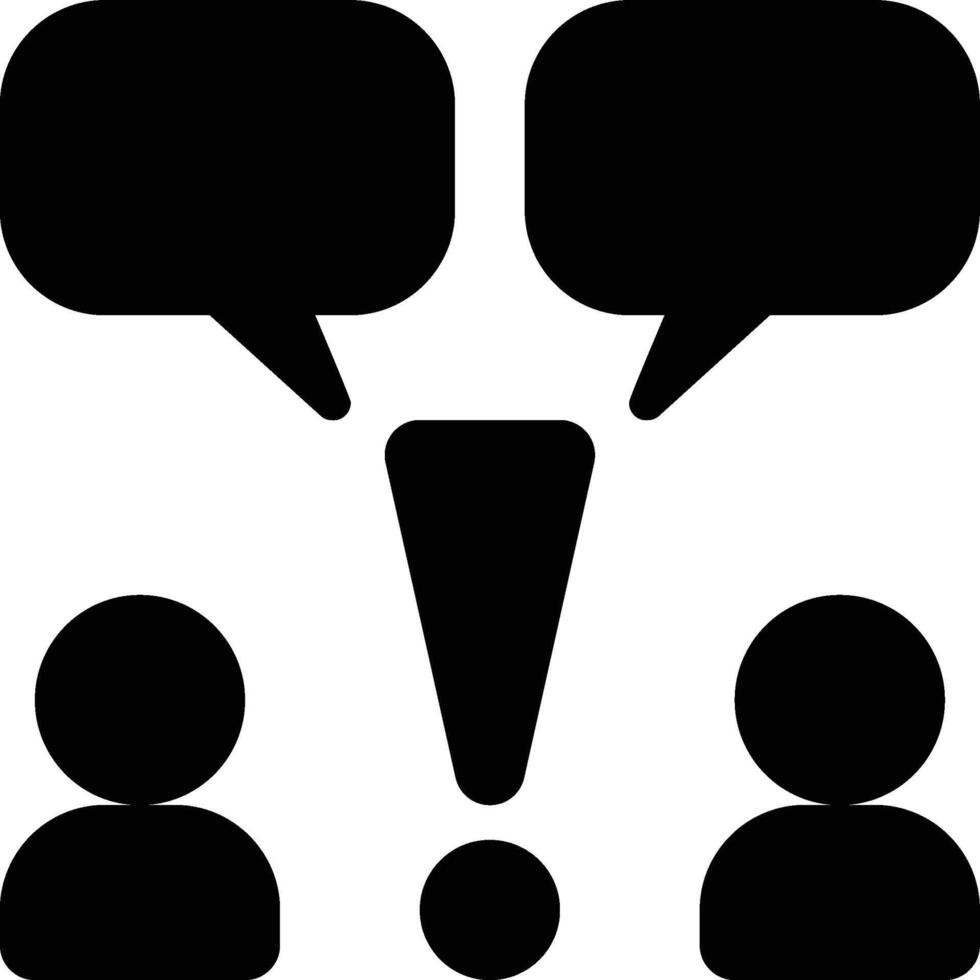 Communication Problems, Debate, Communications Glyph Solid Icon vector