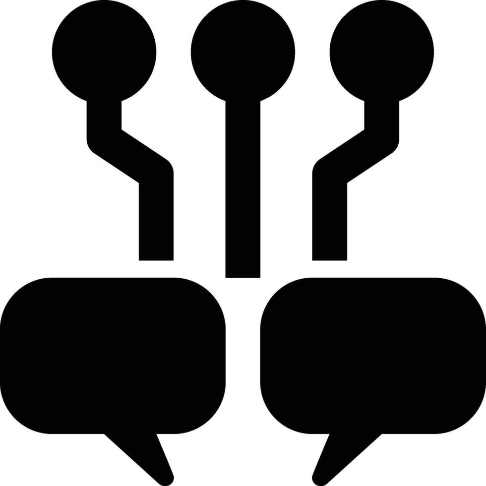 Communication Technology, Artificial Intelligence, Communications Glyph Solid Icon vector