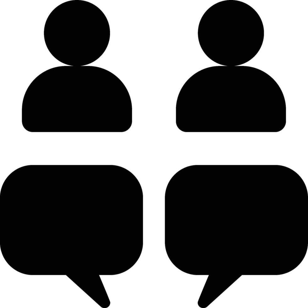 Interpersonal, Communication, Communicate Glyph Solid Icon vector