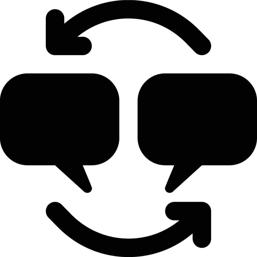 Feedback, Communications, Conversations Glyph Solid Icon vector