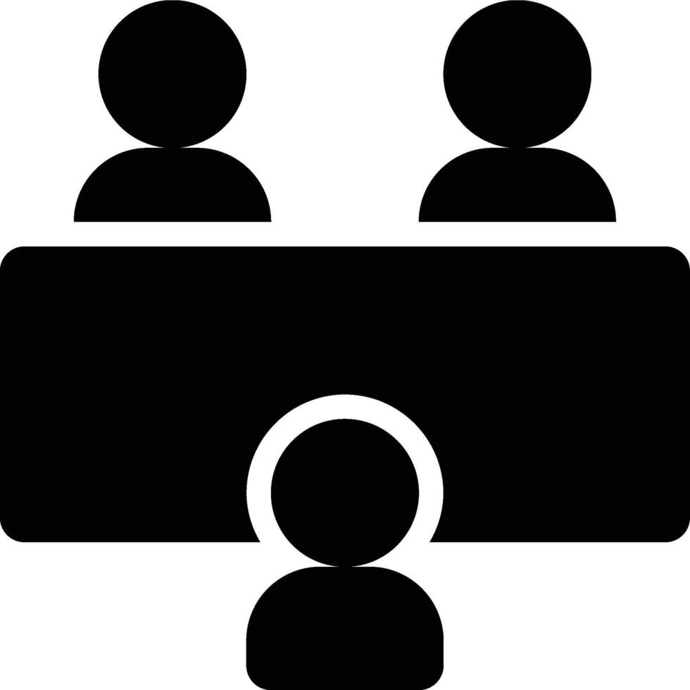 Interview, Job Interview, Meeting Glyph Solid Icon vector