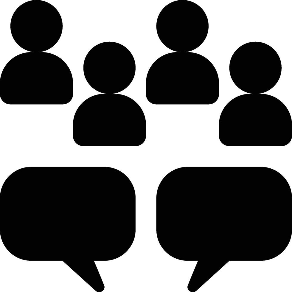 Forum, Public Communication, Conference Glyph Solid Icon vector