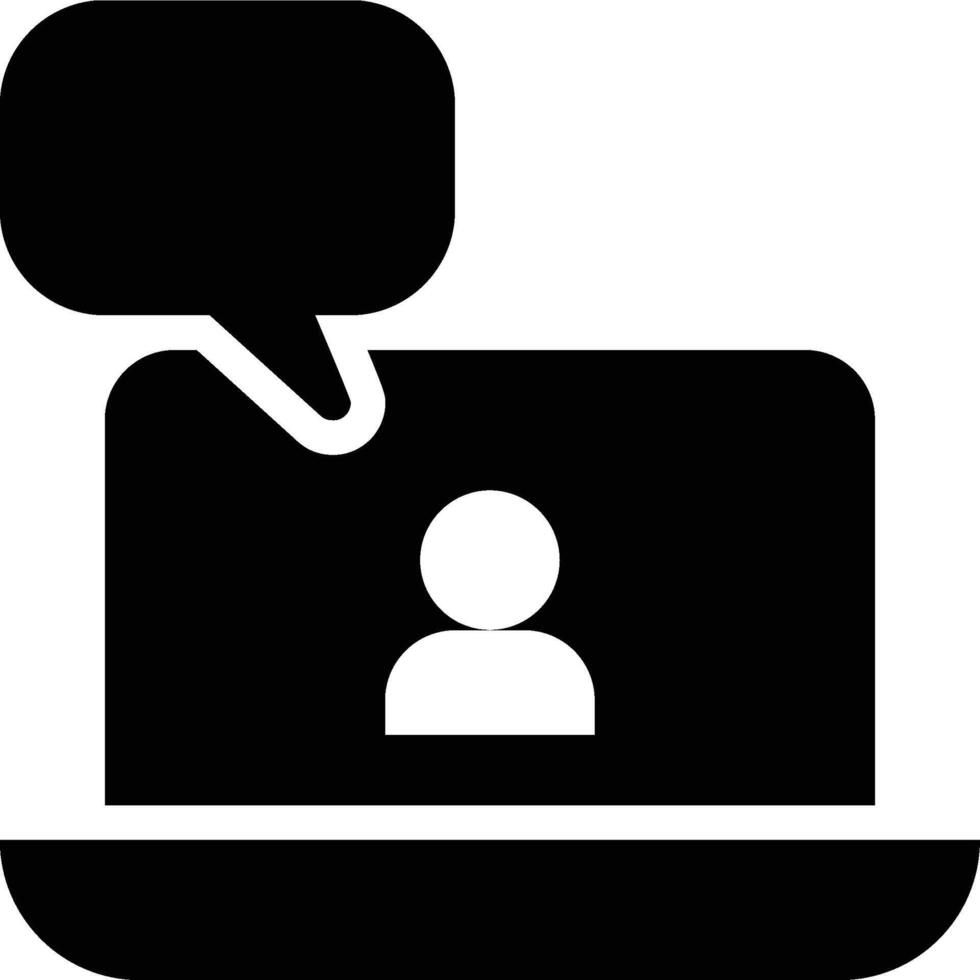 Webinar, Conference, Call Glyph Solid Icon vector