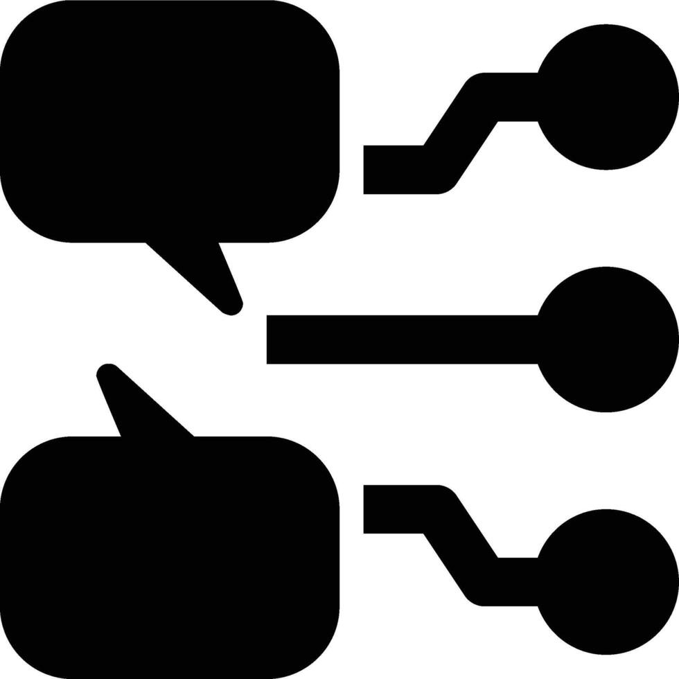 Chatting App, Setting, Chat Glyph Solid Icon vector