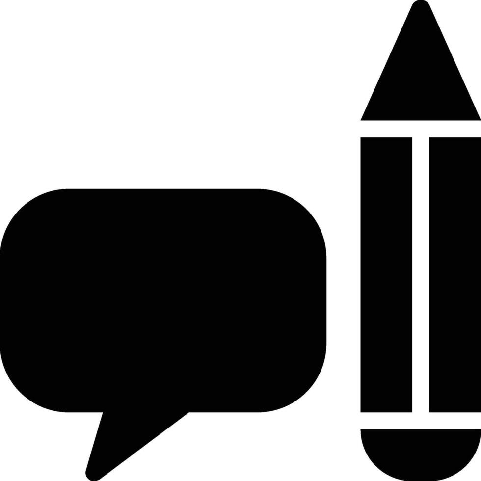 Write Message, Writing Message, Create Message Glyph Solid Icon vector