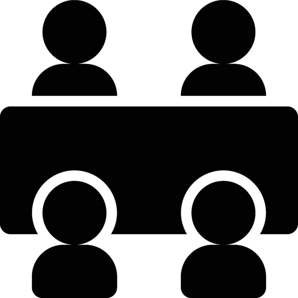 Meeting, Discussion, Forum Glyph Solid Icon vector